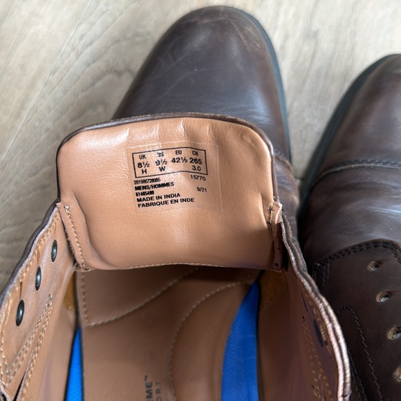 Clarks Men's Whiddon Cap Oxford Dark Brown Lace Up Dress Shoe Size 9.5 - Picture 6 of 7